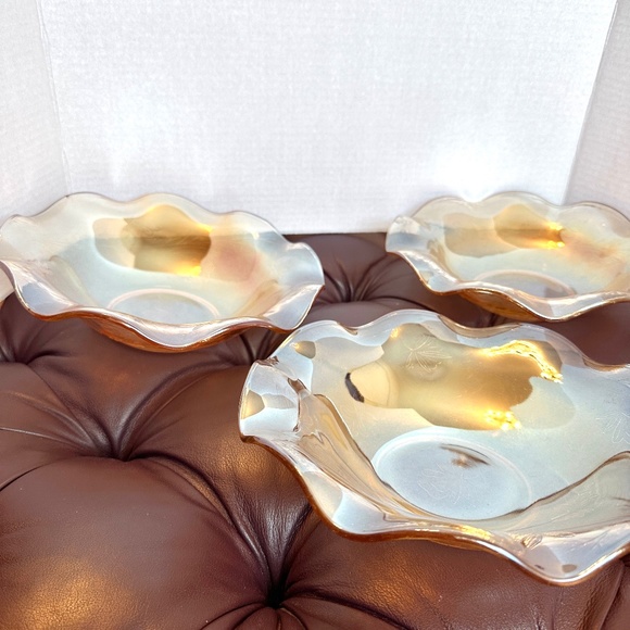 1950s Jeannette Glass Company Floragold bowls - Picture 2 of 6